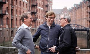 Hamburg Eyewear Gründer Christian Eydam, Dietmar Kleis und Wolfgang Kampf